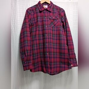 Ladies Burton Dry Ride Extremely soft flannel long-sleeved button down shirt. L